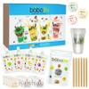 Bobalife Fruity Bubble Tea Kit with Popping Boba & Tapioca Pearls - Make 12 Delicious Fruit Tea Drinks At Home - Green Apple, Strawberry, Passion Fruit Flavors - Fun DIY Boba Tea Set view 1
