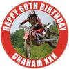 Motocross Motorbike - 20 x 5cm Personalised Edible Cupcake Toppers on Premium Icing view 3