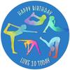 I Love Gymnastics - 20 x 5cm Personalised Edible Cupcake Toppers on Premium Icing view 3