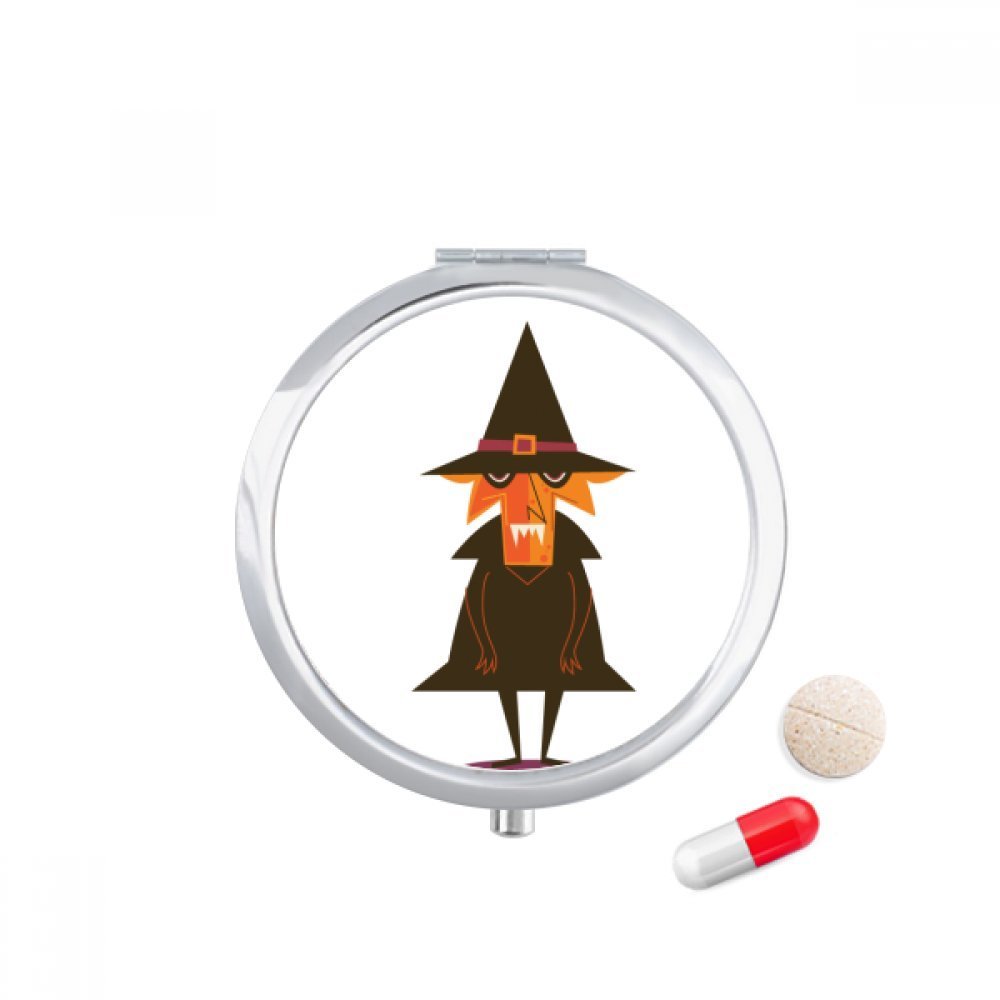 DIYthinker Wizard Fear Halloween Ghost Happy Travel Pocket Pill Case Medicine Drug Storage Box Dispenser Mirror Gift