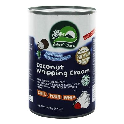 Natures Charm Coconut Whipping Cream, 400 ml, Pack of 2
