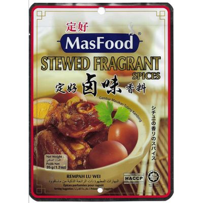 MasFood Stewed Fragrant Spices (), Rempah Lu Wei, Halal, Expiry: 10th Apr 2026