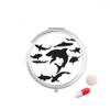DIYthinker Blue Ocean Black Shark Biology Travel Pocket Pill Case Medicine Drug Storage Box Dispenser Mirror Gift view 1
