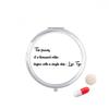 DIYthinker Inspirational Quote About Journey by Lao Tzu Travel Pocket Pill Case Medicine Drug Storage Box Dispenser Mirror Gift view 1