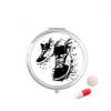 DIYthinker Black Sports Shoes Pattern Illustration Travel Pocket Pill Case Medicine Drug Storage Box Dispenser Mirror Gift view 1