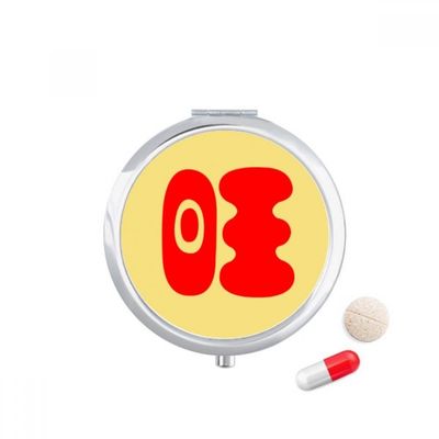 DIYthinker 2018 New Year of Dog Chinese Wish Words Travel Pocket Pill Case Medicine Drug Storage Box Dispenser Mirror Gift