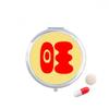 DIYthinker 2018 New Year of Dog Chinese Wish Words Travel Pocket Pill Case Medicine Drug Storage Box Dispenser Mirror Gift view 1