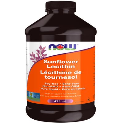 NOW Sunflower Liquid Lecithin Non-GMO, 473 g