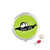 DIYthinker Black Animal Snail Silhouette Natural Travel Pocket Pill Case Medicine Drug Storage Box Dispenser Mirror Gift view 1