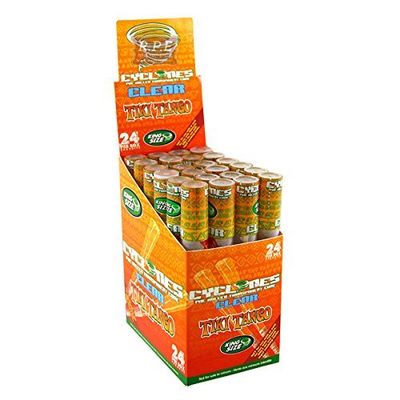 5 x CYCLONES CLEAR PRE ROLLED TRANSPARENT CONES IN VARIOUS FLAVOURS SOLD BY LOMILA (Tiki Tango)
