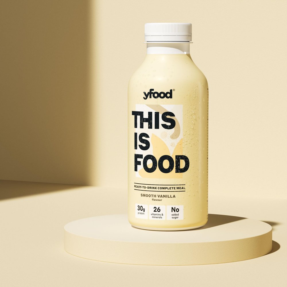 yfood Smooth Vanilla, tasty meal replacement, THIS IS FOOD drink, 34g of protein, 26 vitamins and mineral (12 x 500ml)