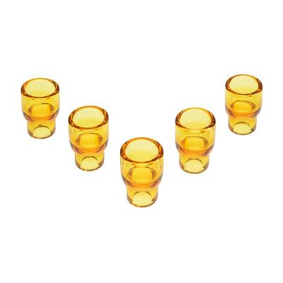 Armerah Basin 810RL Ringless Drip Tip RDA RTA eCig Tanks Short/Extra-Wide Glass 5 Pack Orange