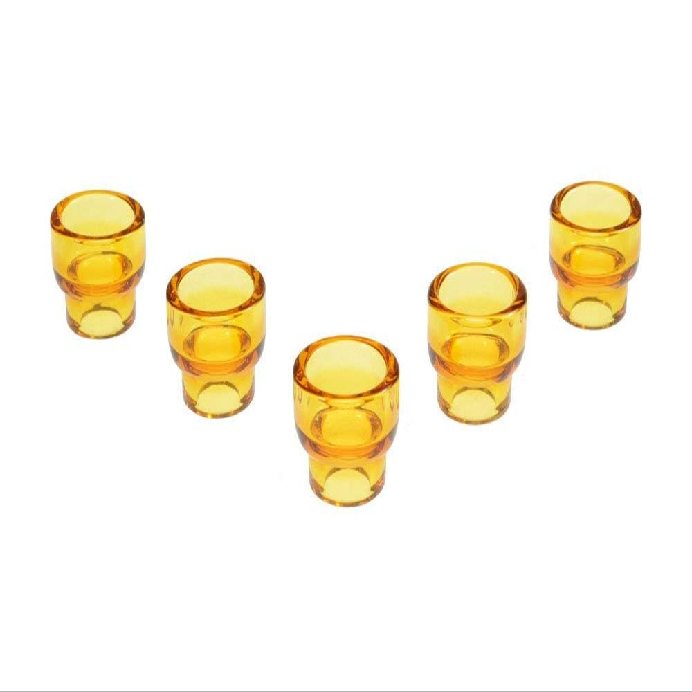 Armerah Basin 810RL Ringless Drip Tip RDA RTA eCig Tanks Short/Extra-Wide Glass 5 Pack Orange