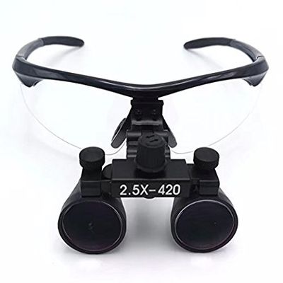 MKDental The Fashion 2.5X -420MM Antifog Magnifier Medical Surgical Binocular Loupes DY-101(Black)