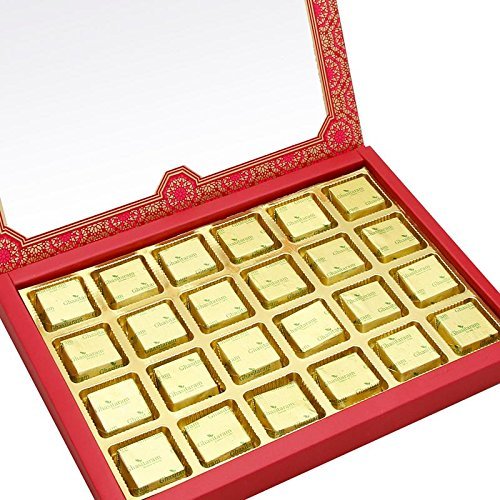 Ghasitaram Gifts Pink Printed Assorted Chocolate Box -24 Pcs