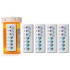 TAKE-N-SLIDE Peel and Stick Reusable for 12+Refills, Pill/Medication/Vitamin/Pet Med Tracker& Reminder, Attach to Your Bottle, Organizer-Free, CurvedBack (White, 5-Pack) view 1