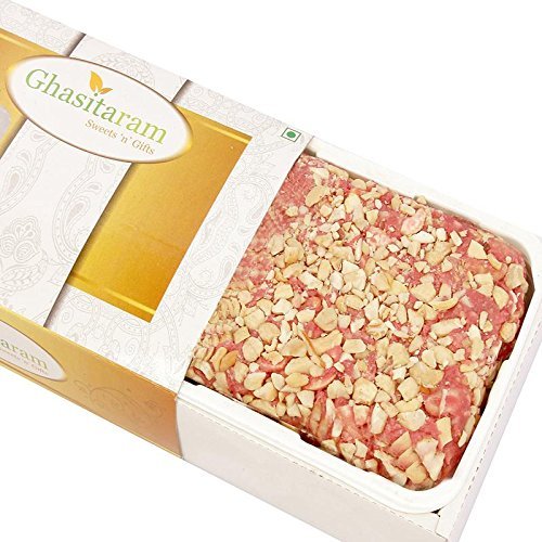 Ghasitaram Gifts Valentines Gift for Girlfriend/Boyfriend/Husband and Wife - Valentine Sweets - Roasted Cashew Strawberry Cake
