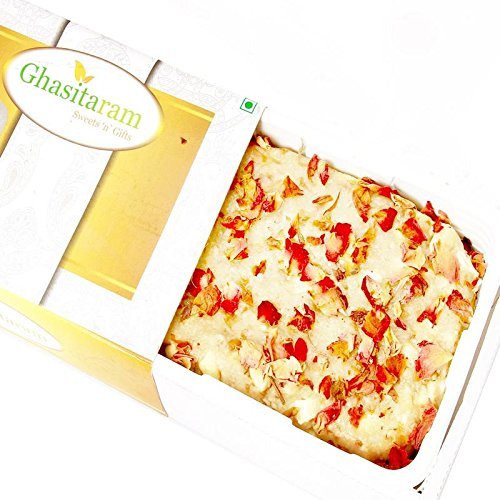 Ghasitaram Gifts Valentines Gift for Girlfriend/Boyfriend/Husband and Wife - Valentine Sweets - Gulkand Cashew Cake