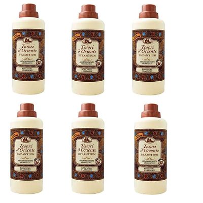 6x Tesori d'Oriente Fabric Clothes Softener Black Rose & Labdanum Scent 750ml