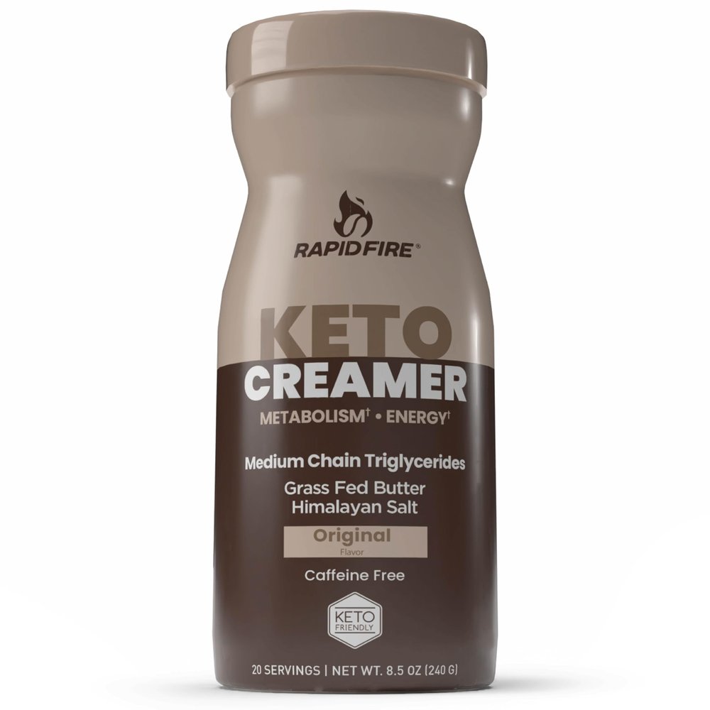 Rapid Fire Ketogenic Creamer with MCT Oil for Coffee or Tea, 8.5 oz. (20 servings)