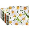 100 Pack White Daisy Afternoon Tea Napkins, Paper Serviettes, 16.5 x 16.5 cm view 1