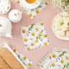 100 Pack White Daisy Afternoon Tea Napkins, Paper Serviettes, 16.5 x 16.5 cm view 2