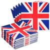 100 Pack Union Jack Party Napkins Serviettes, Red White and Blue Napkins for Royal Theme Tableware Party Supplies, British GB UK Sporting Event, 33cm x 33cm view 1