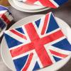 100 Pack Union Jack Party Napkins Serviettes, Red White and Blue Napkins for Royal Theme Tableware Party Supplies, British GB UK Sporting Event, 33cm x 33cm view 4