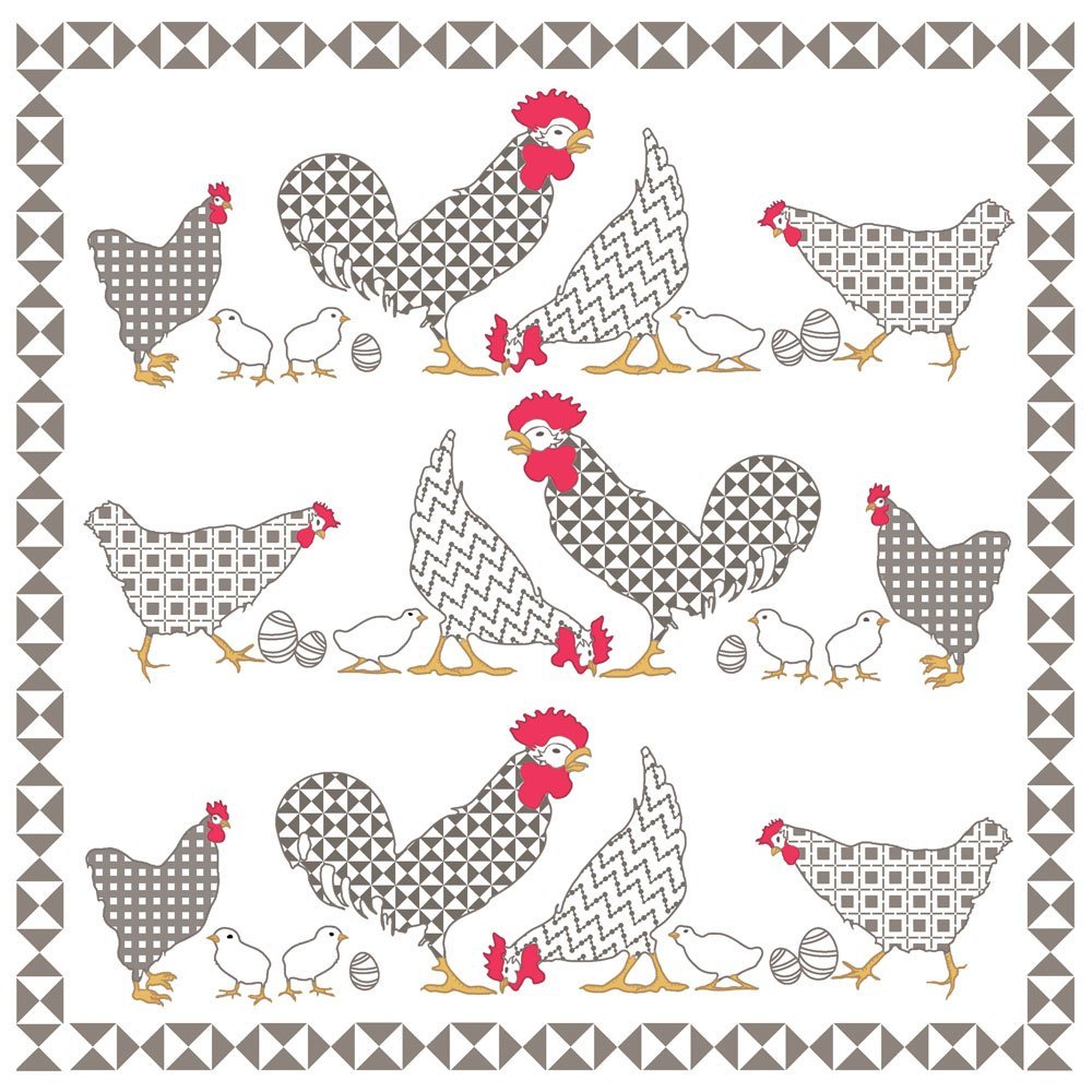 20 Napkins with Christmas Family Animal Design 33 x 33 cm