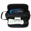 Damero Travel Organizer Men Grooming Storage Bag with Two Compartments for Electronic Shaver Hair Clipper Beard Trimmer and Attachment Roomy Lightweight and Portable Black view 4