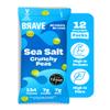 BRAVE Roasted Peas: Healthy Snack, High Protein, Low Calorie - Sea Salt (12 x 35g Packs) view 1