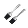 2 Pack Silicone Brush for Barbecue,Baking,Roasting with Stainless Steel Handle view 1