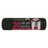 Tidyz 20-Tie Handles Kitchen Liners 50L Extra Strong Black Swing Bin Bags Refuse Waste Rubbish Sacks view 1