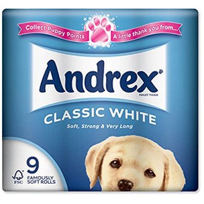 Andrex AND24 Toilet Roll, White (Pack of 24)