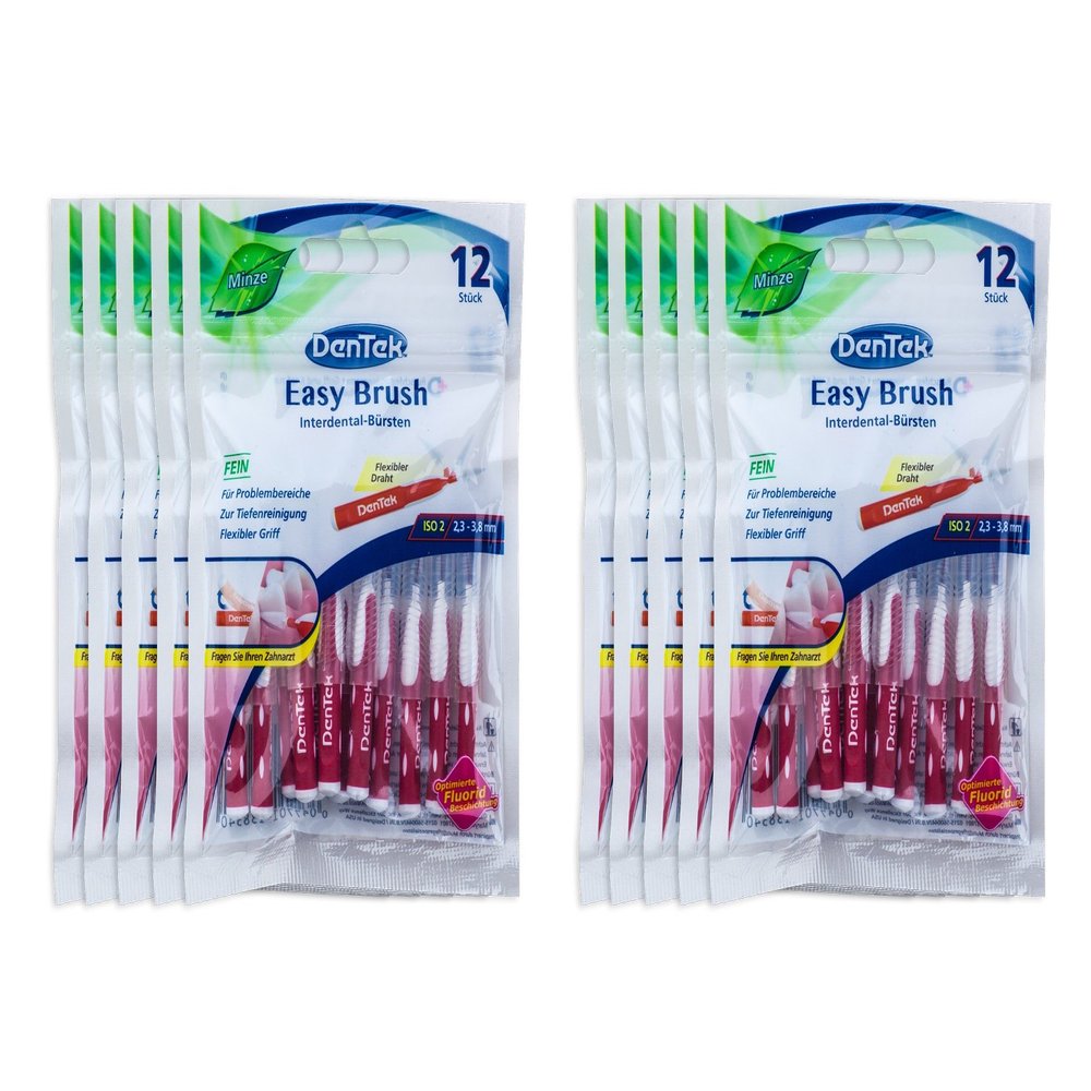 10 x DenTek Easy Brush 2.3 mm  3.8 mm Fine ISO: 2
