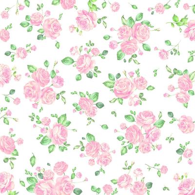 20 Napkins Rose Petals Small Pink Floral Vintage 33 x 33 cm