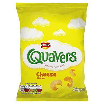 Walkers Quavers Cheese Snacks 20g (Pack of 32 x 20.5g)