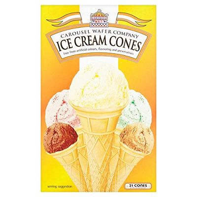 Carousel Wafer Company 21 Ice Cream Cones (Pack of 6 x 21s)