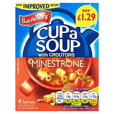 Batchelors Cup a Soup with Croutons Minestrone PMP 4 Pack 94g (Pack of 9 x 94g)
