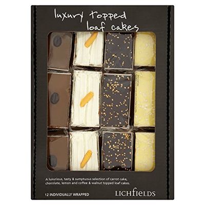 Lichfields 12 Luxury Topped Loaf Cakes (Pack of 12 x Sgl)