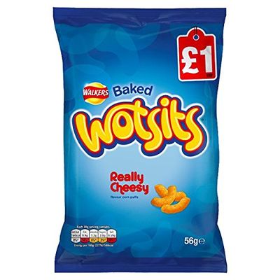 Walkers Wotsits Really Cheesy Snacks PMP 56g (Pack of 12 x 56g)
