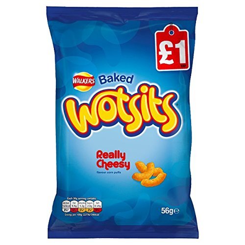 Walkers Wotsits Really Cheesy Snacks PMP 56g (Pack of 12 x 56g)