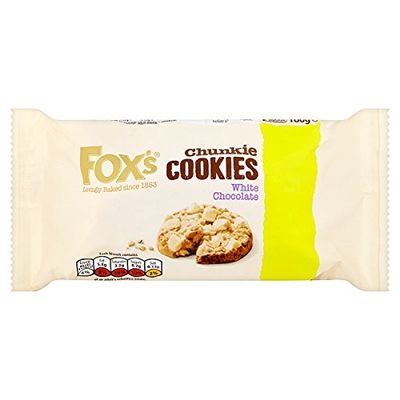 Fox's Chunkie Cookies White Chocolate 180g (Pack of 9 x 180g)