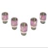 Armerah Abstract 810 Drip Tip eCig Mouthpiece Short/Wide Resin/Steel 5 Pack Pink view 1