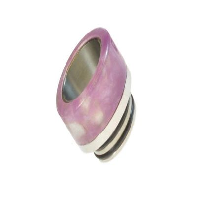 Armerah Abstract 810 Drip Tip eCig Mouthpiece Short/Wide Resin/Steel Single Pink