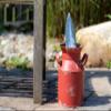 Harbor Gardens H12503RED 8.3" Old Fashioned Distressed Vintage Red Milk Can view 4