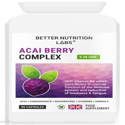 Acai Berry Complex by Better Nutrition Labs - Freeze Dried Acai Berry Powder + synergistic antioxidants Featuring Resveratrol, Grapeseed Extract and Pomegranate