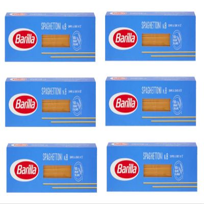 6x Barilla Vermicelli (Spaghetti) No. 8 Italian Pasta 500g