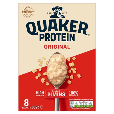 Quaker Oat So Simple Protein Original Porridge, 8 x 37.7 g