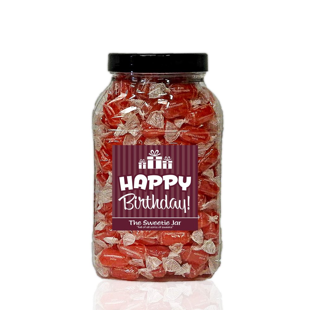 Aniseed Twist 1.8kg Large Sweet Jar  A Personalised Gift Jar Filled with Your Favourite Retro Sweets! (Happy Birthday)